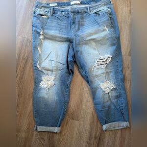 Torrid Medium Wash Distressed Blue Jeans